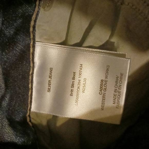 women's jeans, silver jeans co., slim boot cut, size 25x33 - Picture 4 of 4